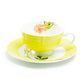 Stechol Gracie Bone China Pink Rose Bud Bone China Tea Cup and Saucer