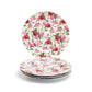 Grace Teaware 8" Summer Rose Chintz Dessert Plate Set of 4
