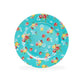 Grace Teaware 8" Turquoise Shabby Rose Dessert Plate