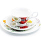 Stechol Gracie Bone China Poppy Field Bone China cup saucer dessert plate Trio Set