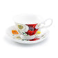 Stechcol Gracie Bone China Poppy Field Bone China Tea Cup and Saucer