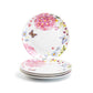 Grace Teaware Hydrangea with Butterflies Fine Porcelain Dessert Plate set of 4
