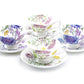 Stechcol Gracie Bone China Flower Field Bone China Tea Cup and Saucer Set of 4