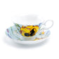 Stechcol Gracie Bone China Yellow Pansy Bone China Tea Cup and Saucer