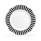 Grace Teaware 11.5" Black Josephine Stripes Fine Porcelain Dinner Plate
