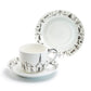 Stechcol Gracie Bone China Wonderland Holiday Ski Village Bone China Tea Cup and Saucer Set