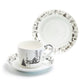 Stechcol Gracie Bone China Wonderland Holiday Snowman Bone China Tea Cup and Saucer Set