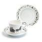 Stechcol Gracie Bone China Wonderland Santa Carriage Bone China Tea Cup and Saucer Set
