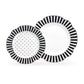 Black Josephine Stripes and Dots Fine Porcelain Tea Set