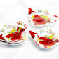 Stechol Gracie Bone China Poinsettia Bone China Tea Bag Holder Set of 4
