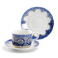 Grace Teaware Blue Diamond Fine Porcelain Tea Coffee Cup and Saucer Set