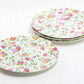 Grace Teaware 8" Blue Cottage Rose Chintz Dessert Salad Plate Set of 4