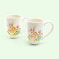 Grace Teaware Flower Bunny Mug Easter Mug Set of 2