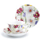 Stechcol Gracie Bone China Red Pansy Bone China Tea Cup and Saucer Set