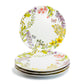 Grace Teaware 10.5" Spring Garden Pottery Dinner Plate Set of 4