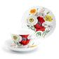 Stechcol Gracie Bone China Poppy Field Bone China Tea Cup and Saucer Set