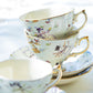 Holiday Christmas Snowman Fine Porcelain Tea Cup and Saucer