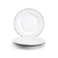 Grace Teaware 8" Pink Polka Dots Fine Porcelain Dessert Salad Plate Set of 4