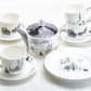 7.5" Winter Wonderland Snow Village Bone China Dessert Plate