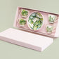 Tropical Leaves 2oz Espresso Cups and Saucers with Gift Box