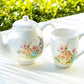 Flower Bunny Scallop Teapot + Mug Set