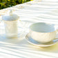 Grace Teaware Gold Dots Glass Fine Porcelain Teapot Tea cup and saucer set