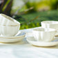 White Scallop Fine Porcelain Tea Cup and Saucer