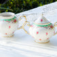 grace fine porcelain gold floral rose sugar creamer