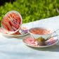 Orange Rose Gold Dots Bone China Tea Cup and Saucer
