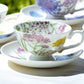 Flower Field Bone China Tea Cup and Saucer Set of 4