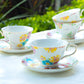 Shabby Rose Fine Porcelain Tea Cup and Saucer