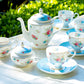 Gracie Bone China Kensington Pink Rose Bone China 11-Piece Tea Set