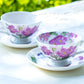 Pink Zinnia Bone China Tea Cup and Saucer