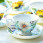Yellow Pansy Bone China Tea Cup and Saucer