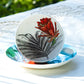 cactus flower with palm leaf cup