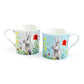 Stechcol Gracie Bone China Blue & White Flower Bunny Assorted Mugs