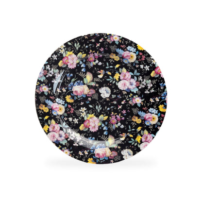 Stechcol Gracie Bone China Petite Rose Black Bone China Dessert Plate