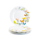 Stechcol Gracie Bone China 7.5" Spring Butterfly Bone China Dessert Plate Set of 4