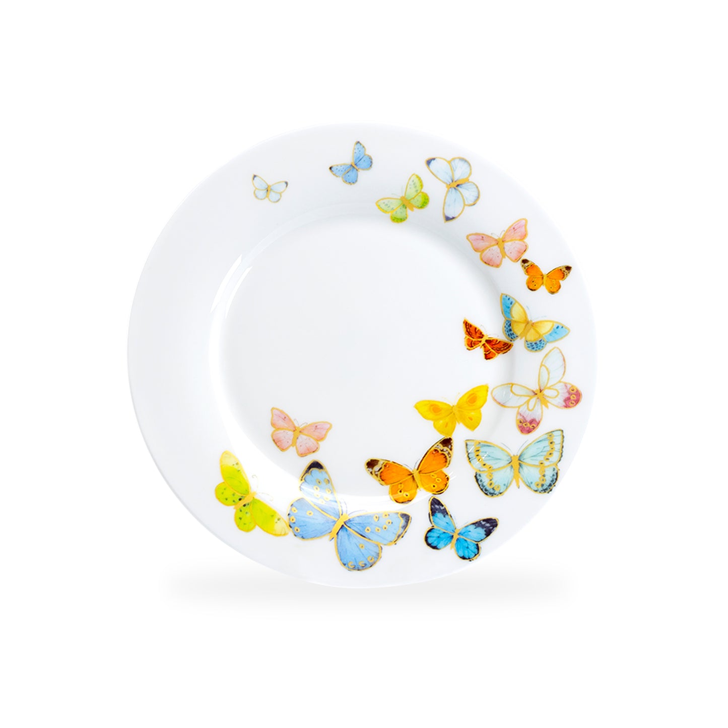 Stechcol Gracie Bone China 7.5" Spring Butterfly Bone China Dessert Plate
