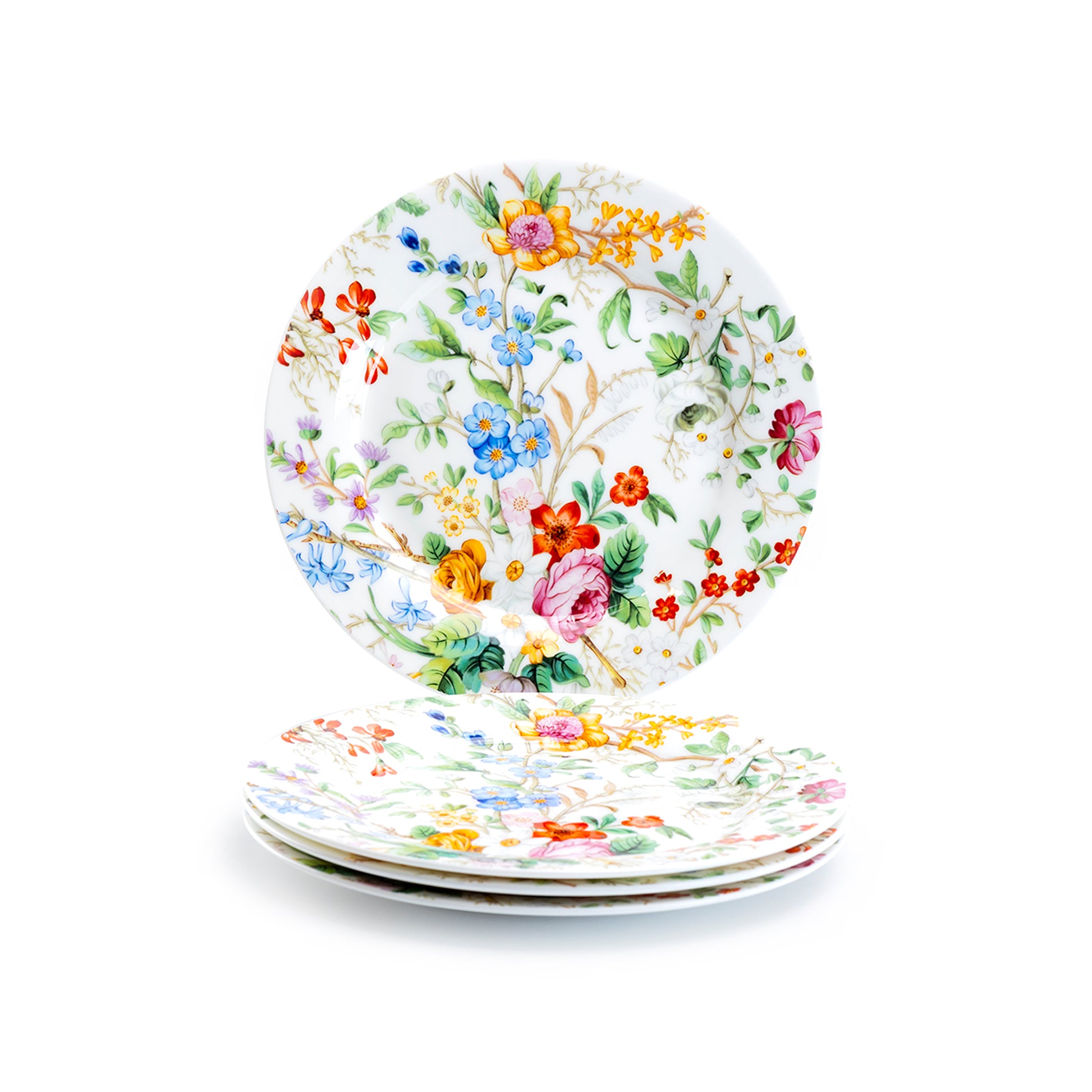 Stechol Grace Teaware Lismore Rose Garden Fine Bone China Dessert Plate Set of 4