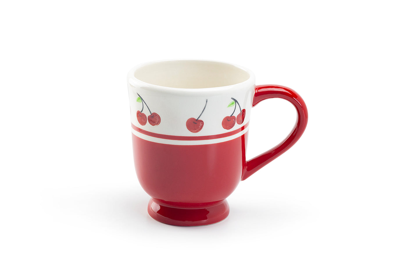 Potter's Studio Red Cherry Hand Painted Mug