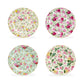 Gracie China Rose Chintz Fine Porcelain Dessert Plates