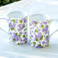 7.5" Violet Flower Bone China Dessert Plate
