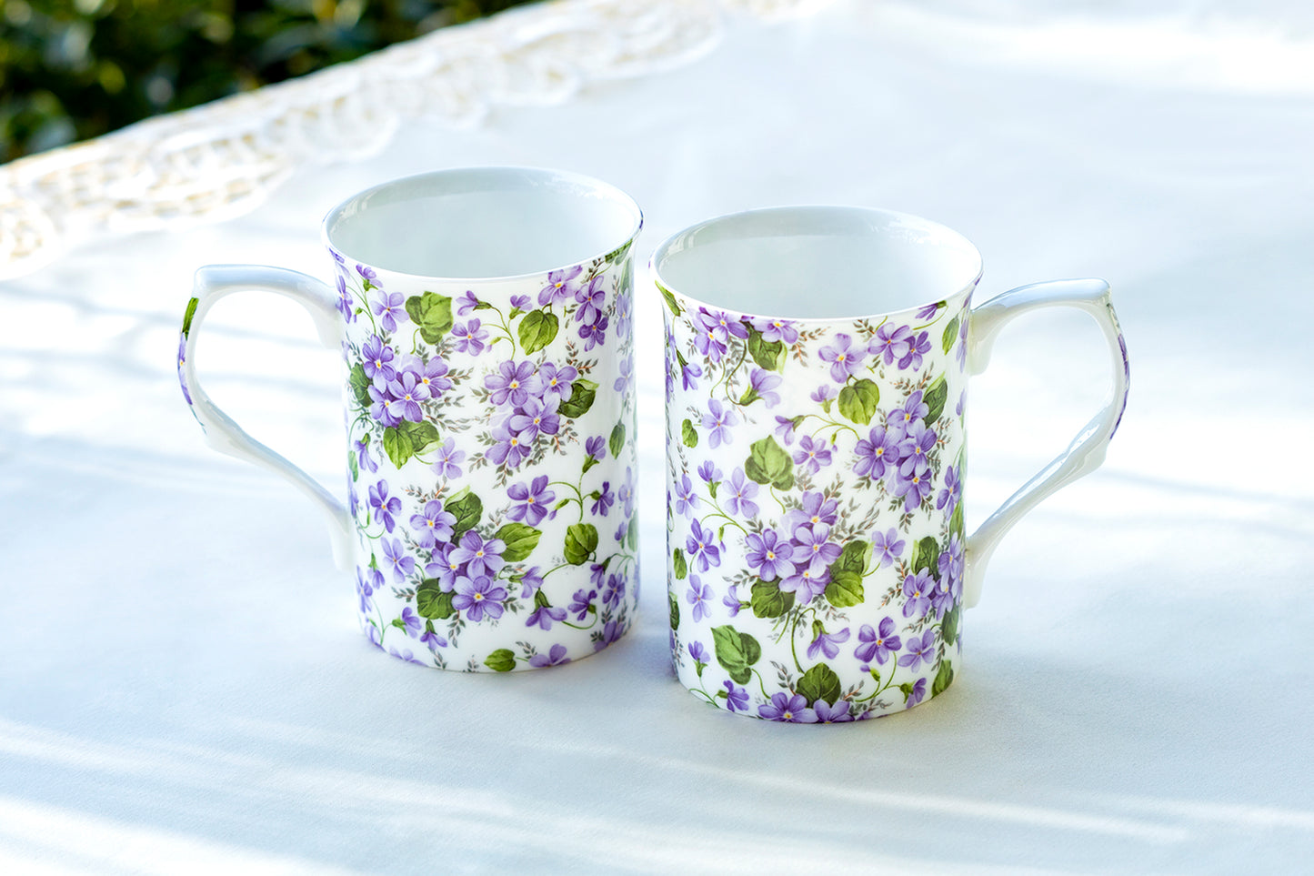 Gracie Bone China Violet Mug