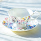 7.5" Victorian Petite Rose White Bone China Dessert Plate