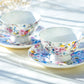 Gracie Bone China Petite Rose White Bone China Cup and Saucer Set of 2