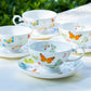Grace Teaware Butterfly Bone China Tea Cup and Saucer