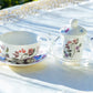 Grace Teaware Garden Joy Glass Fine Porcelain Tea For One with Tea Infuser
