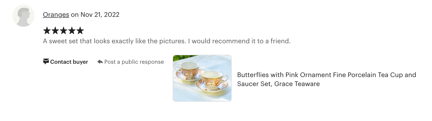 Butterflies with Pink Ornament Fine Porcelain Tea Cup and Saucer