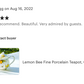 Lemon Bee Fine Porcelain Teapot
